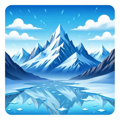 Ice Planet – frozen surface, icy mountains, blizzards sticker