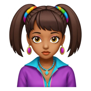 Lisa Left Eye Lopes with dark brown hair sticker