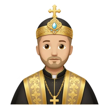 orthodox christian priest in traditional vestments sticker