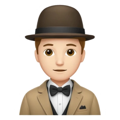 Bow Ties, Coats, and hat, man, modern sticker