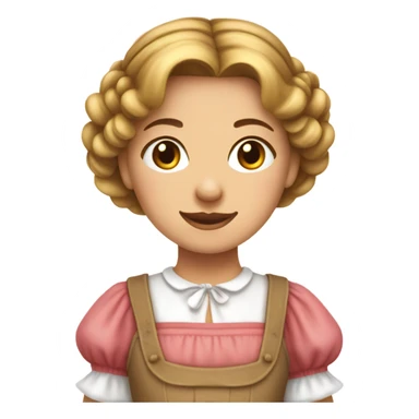 Milkmaid dress girl portrait  sticker