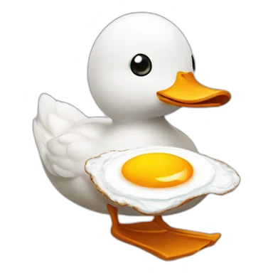 Duck and fried egg sticker