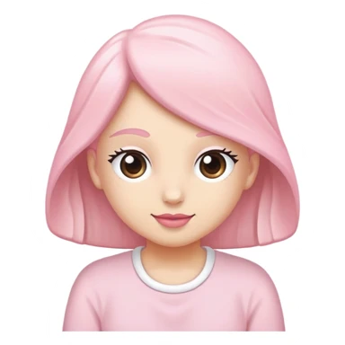 Pembe ve beyaz kalp karışımı sticker