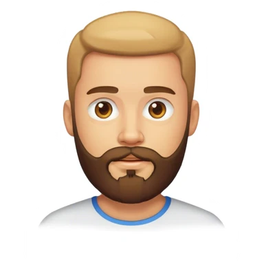male portrait with beard sticker