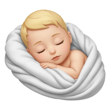 Baby sleeping in a blanket sticker