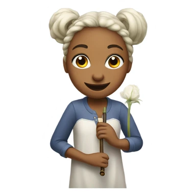 Fille qui joue de la flûte à des rats sticker