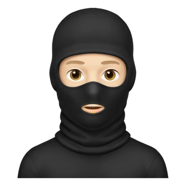 man in balaclava full height sticker