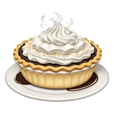 Coconut cream pie with coffee on the side sticker