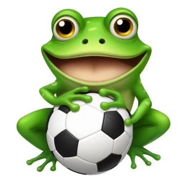 frog with a soccer ball sticker