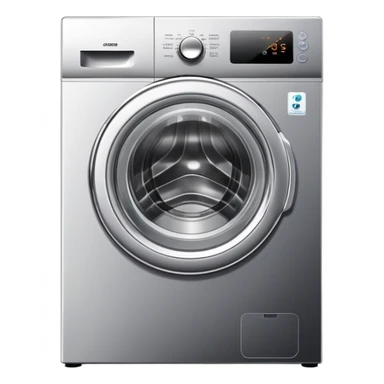 modern washing machine with digital display sticker