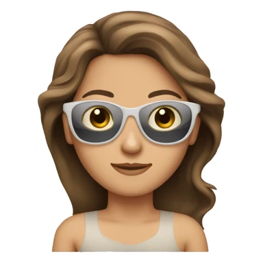 Brunette Locks, caucasian, and sunglasses sticker