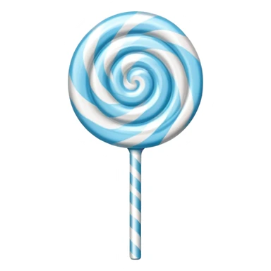 Light blue lollipop sticker
