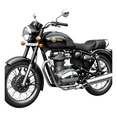 Black royal Enfield sticker