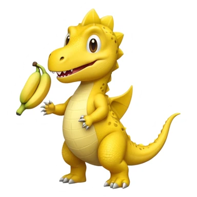 Dinosaur wearing a banana costume  sticker