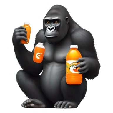 Gorilla with gatorade sticker