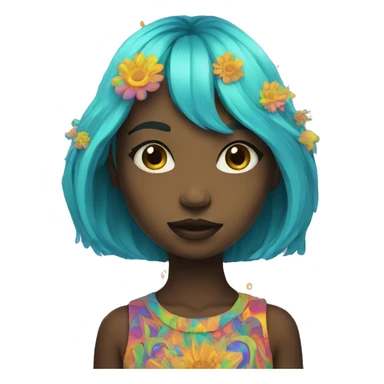 Psychedelic girl sticker