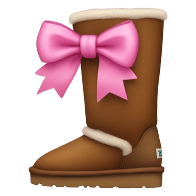 Brown uggs with pink bows sticker
