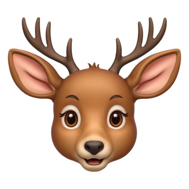 The Deer is an incredibly large and tall creature resembling a deer with an unnaturally large head, twitching ears, an outstretched jaw, and cartoonish large eyes sticker