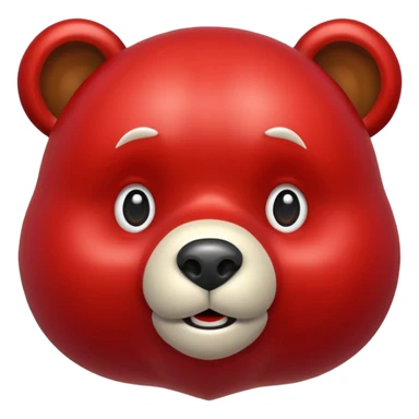A bear emoji in apple style sticker