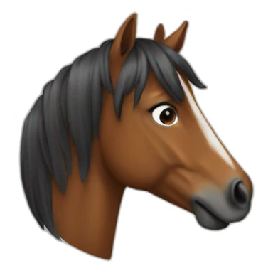 horse on the boy sticker