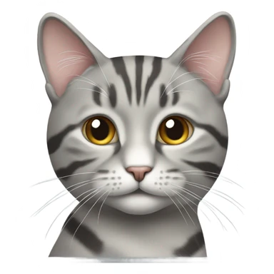 Grey tabby cat with marble pattern in its fur sticker