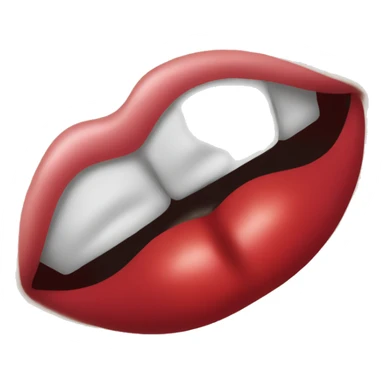 Red lips kiss sticker