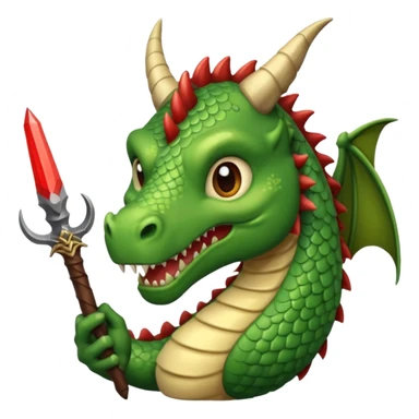 ein Drache mit einem Zauberstab in der Hand  und einem Zilinder auf dem kopf sticker