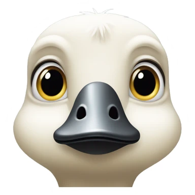 sad baby goose sticker