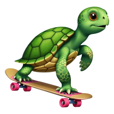 turtle on a skateboard sticker