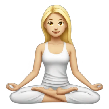 yoga girl blone sticker