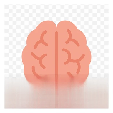 brain icon, flat color style, lineal color icon sticker