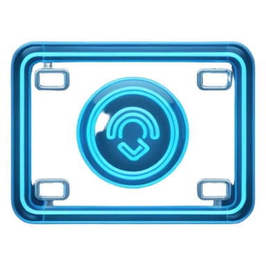  a rectangular neon sign that says RAID sticker