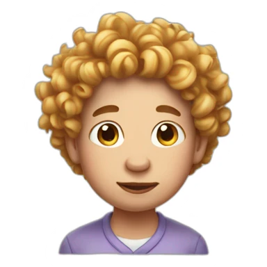 piggy-with-curly-hair sticker