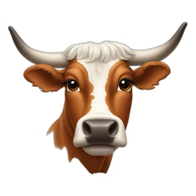 texas longhorn cow sticker