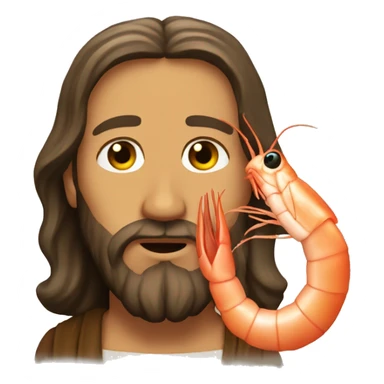 jesus but a shrimp sticker