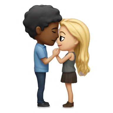 cute couple kissing  sticker