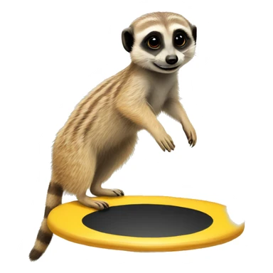 Meerkat on a trampoline  sticker