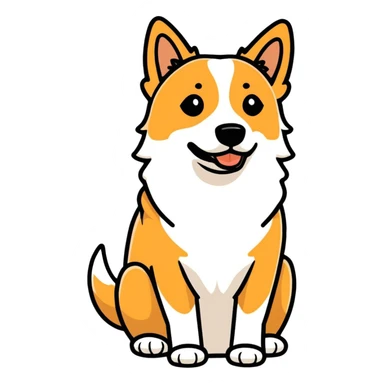 Dog painting sticker