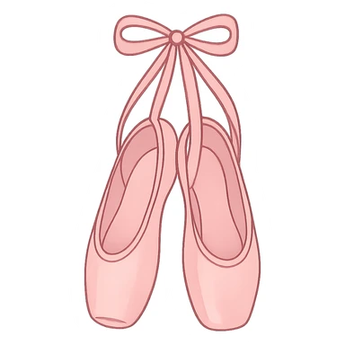 pink ballet slippers sticker
