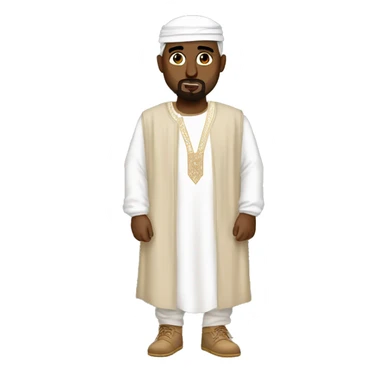 Kanye west wearing Arabic outfit sticker