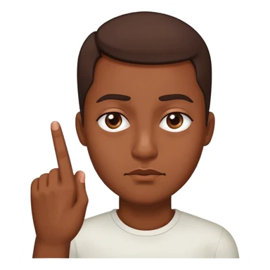 Side eye middle finger  sticker