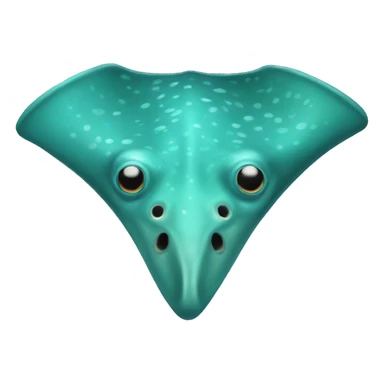 Turquoise sting ray sticker