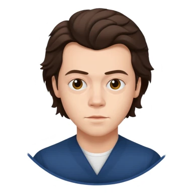 une personne joli, aqui ressemble a harry styles de 3 quart  dans un rond  sticker