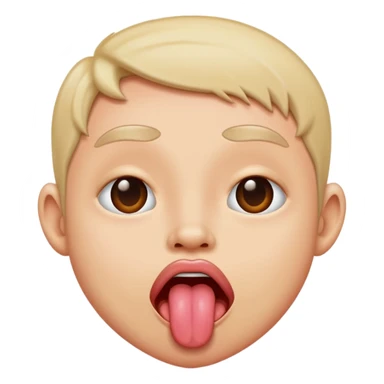 petty character sticking tongue out sticker