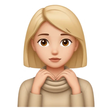 girl with hands around neck sticker