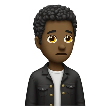 Sad musician sticker