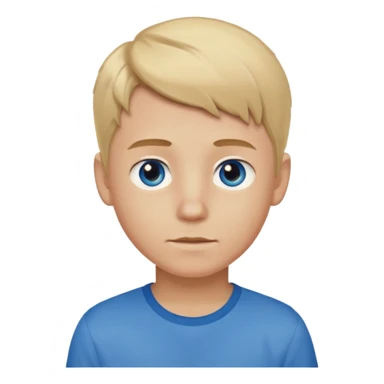 boy with blonde hair emo, brown shirt, and blue eyes sticker