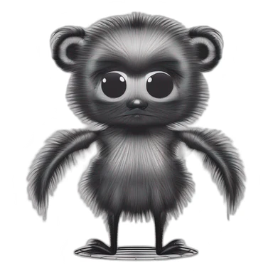 Trou noir avec poils sticker