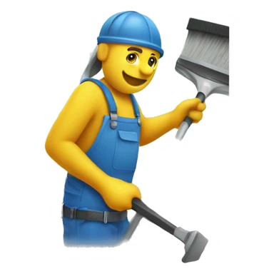 Window cleaning with squeegee sticker