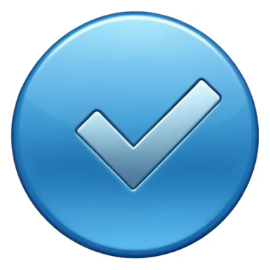 A verified blue check mark badge  sticker